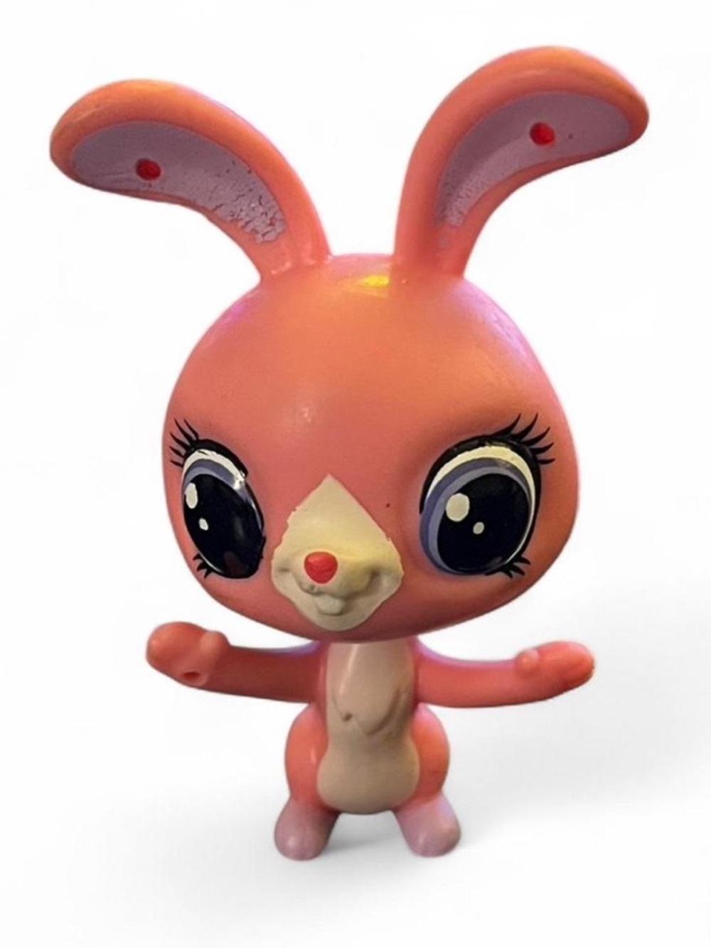 Authentic Littlest Pet Shop Hasbro LPS Pink BUNNY ROSS RABBIT #3800 NO CARROT